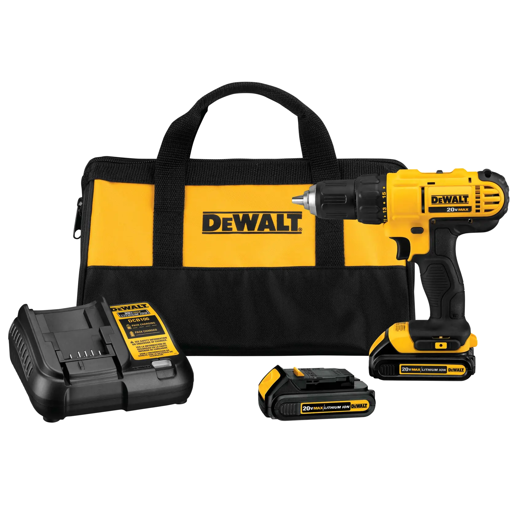 DeWalt DCD771 20V Cordless Drill Kit